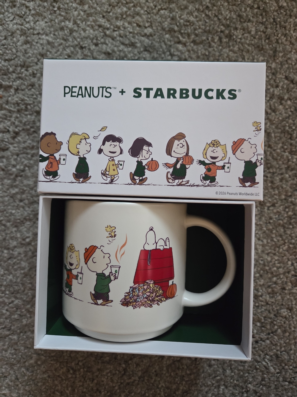 Starbucks X Peanuts Snoopy Fall Collection Mug with Snoopy Inside!